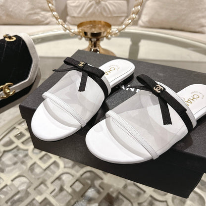 CC 26s Chunky Heel Sandals White Mesh Sheepskin 627066