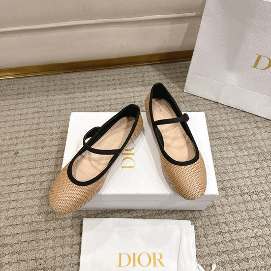 CD Lovely-D Ballet Flat Beige Technical Fabric 502331