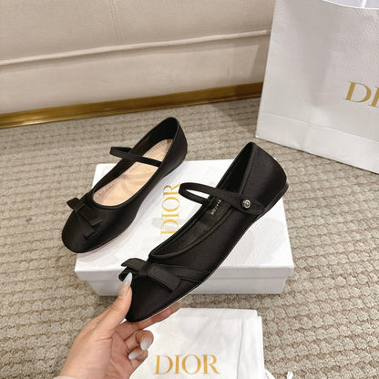 CD Lovely-D Raso Nero Ballerina Black Sheepskin  502333