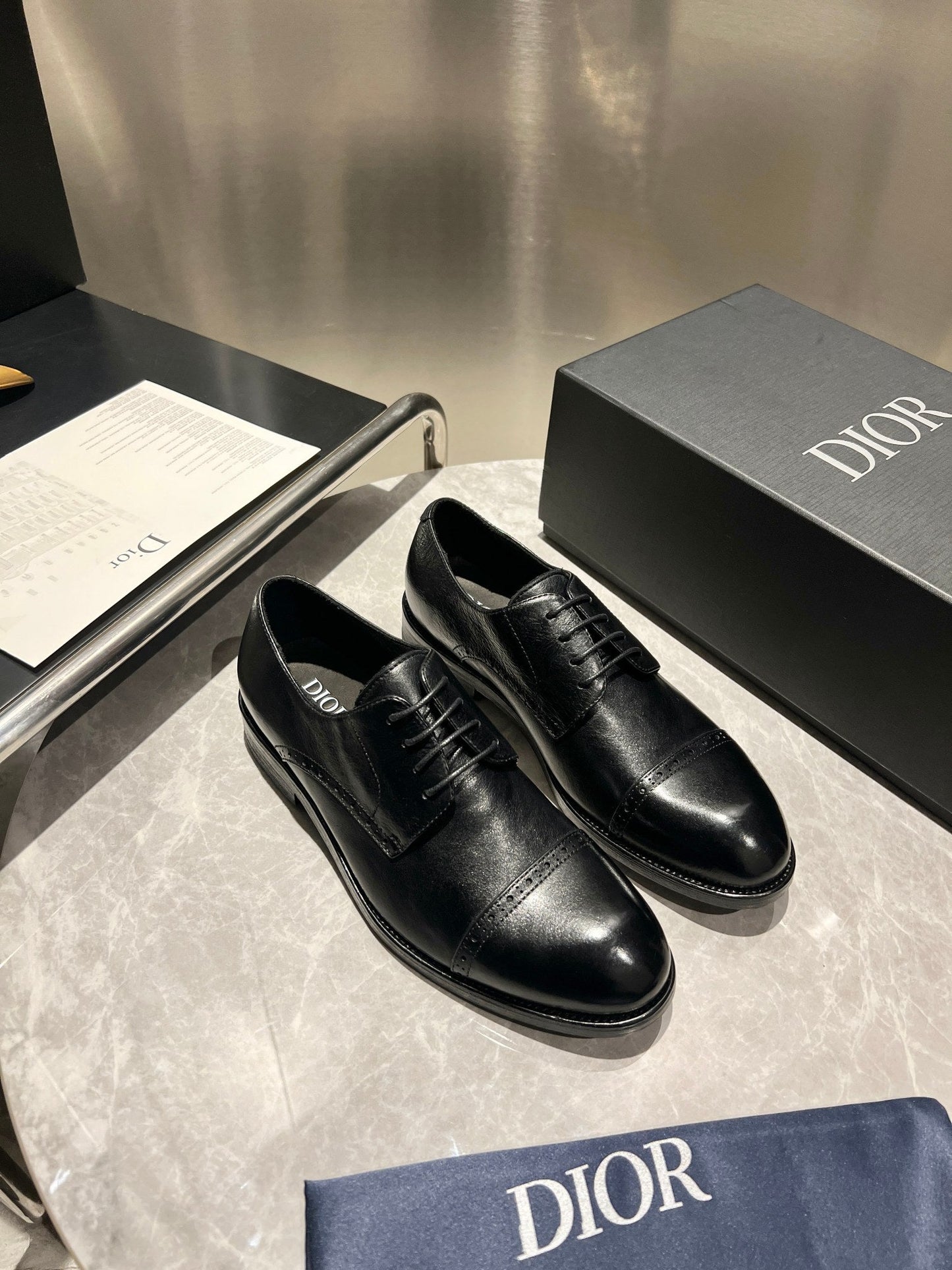 CD Derby Men’s Loafer Black Glossy Cowhide 112674