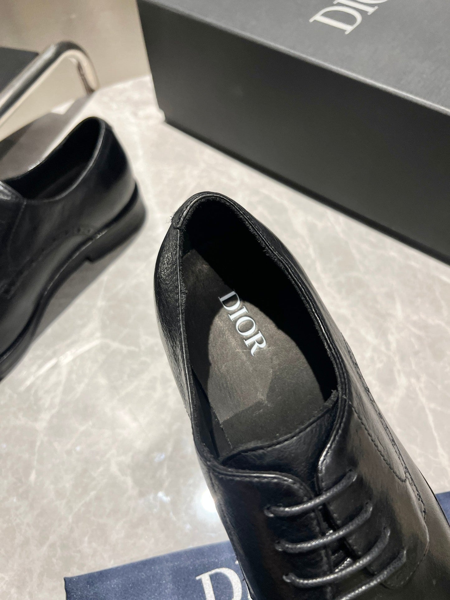 CD Derby Men’s Loafer Black Glossy Cowhide 112674
