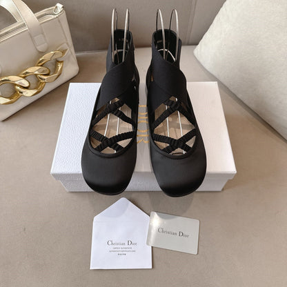 CD 26s Shade Ballet Flats Black Satin 939599