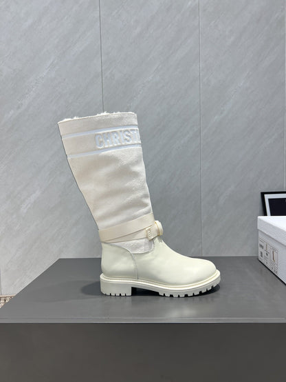 Dior 2025 Boot White Suede Cowhide Fur 502074