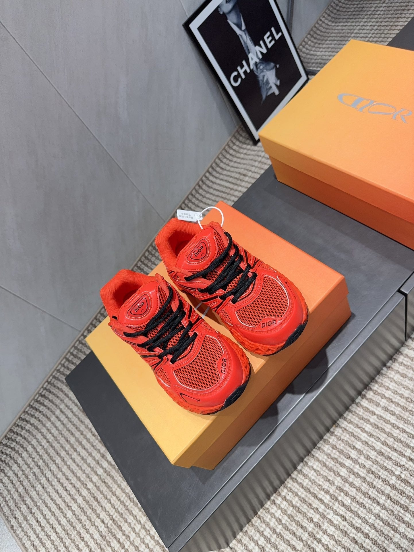 CD B35 NXXT Sneaker Red Rubber Mesh 614258