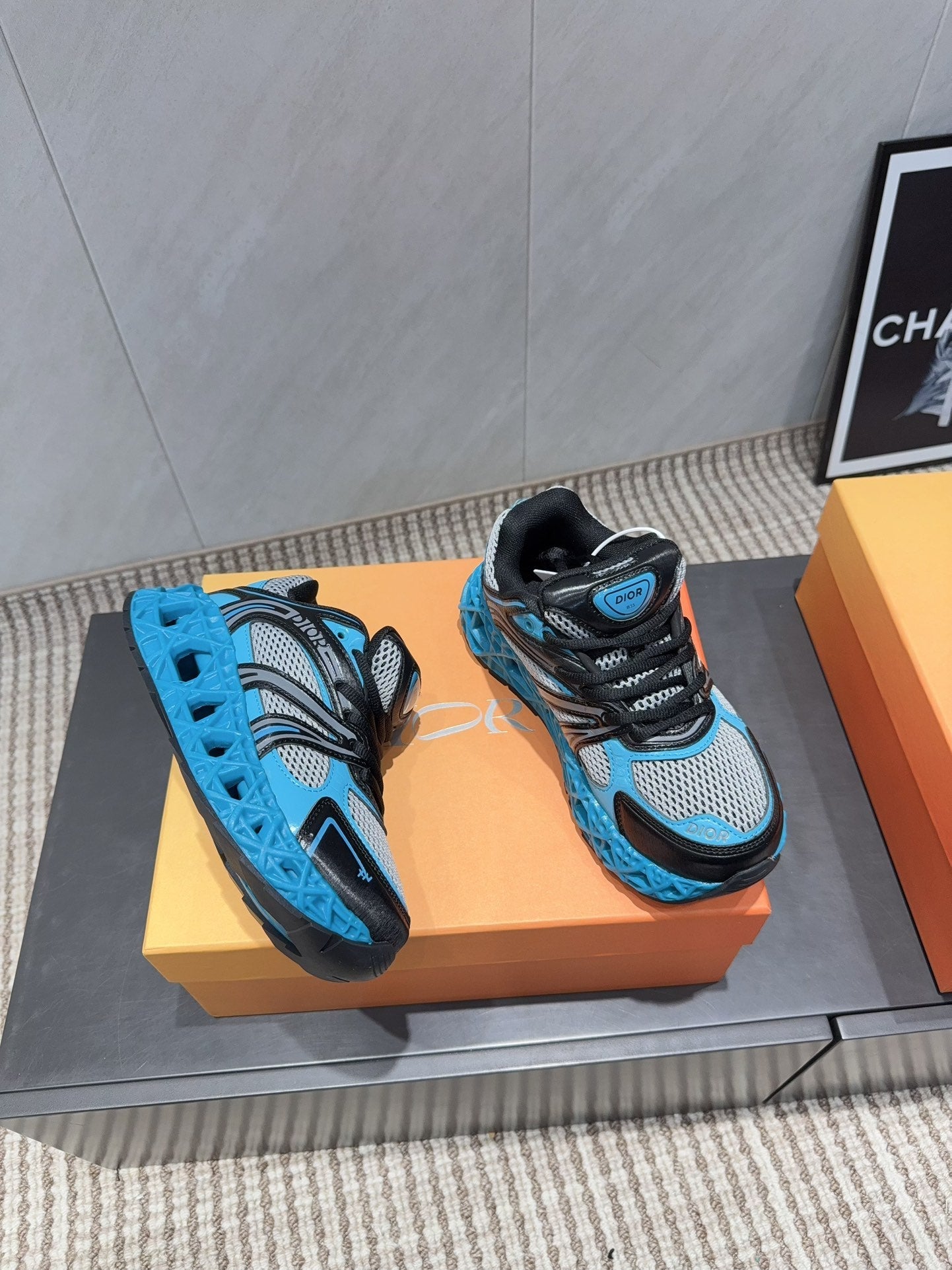 CD B35 NXXT Sneaker Black Blue Rubber Mesh 614260