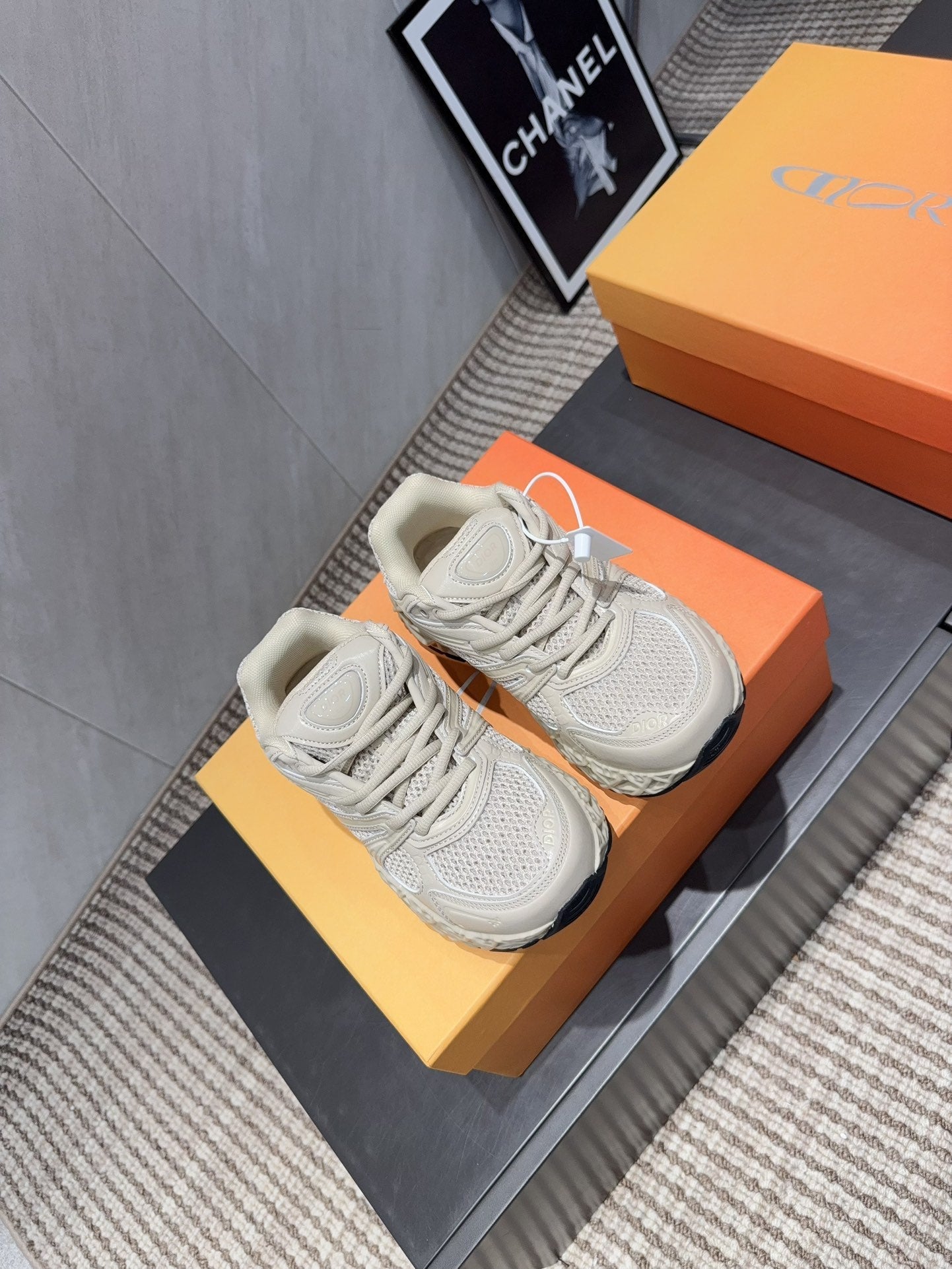CD B35 NXXT Sneaker Light Taupe Rubber Mesh 614259