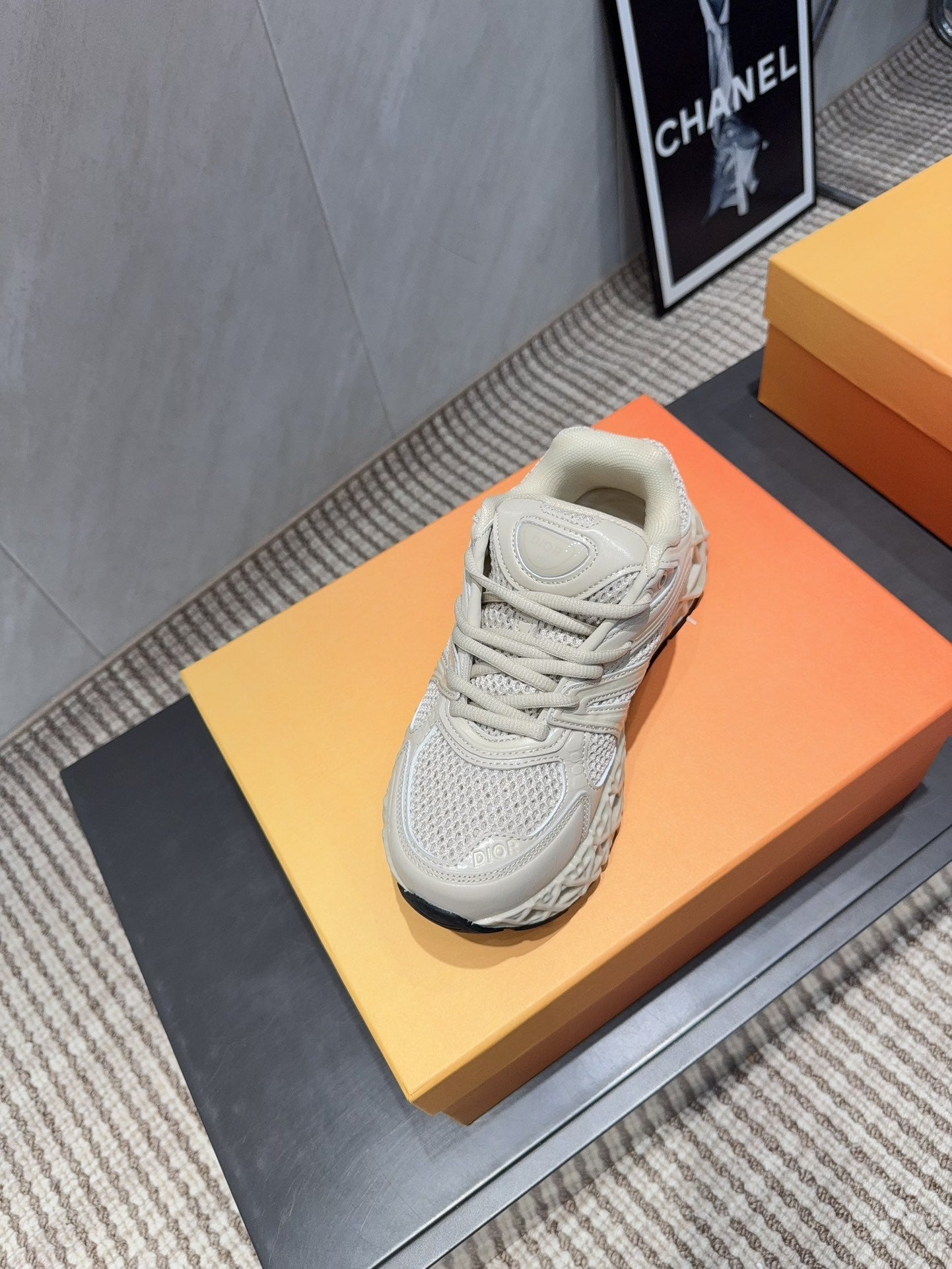 CD B35 NXXT Sneaker Light Taupe Rubber Mesh 614259