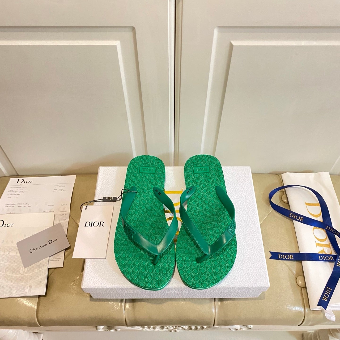 CD Thong Sandal Green Rubber 687621