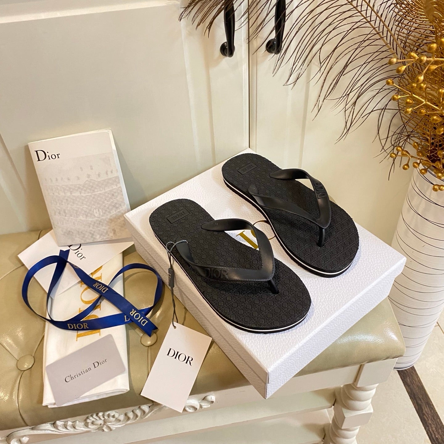 CD Thong Sandal Black Rubber 687623