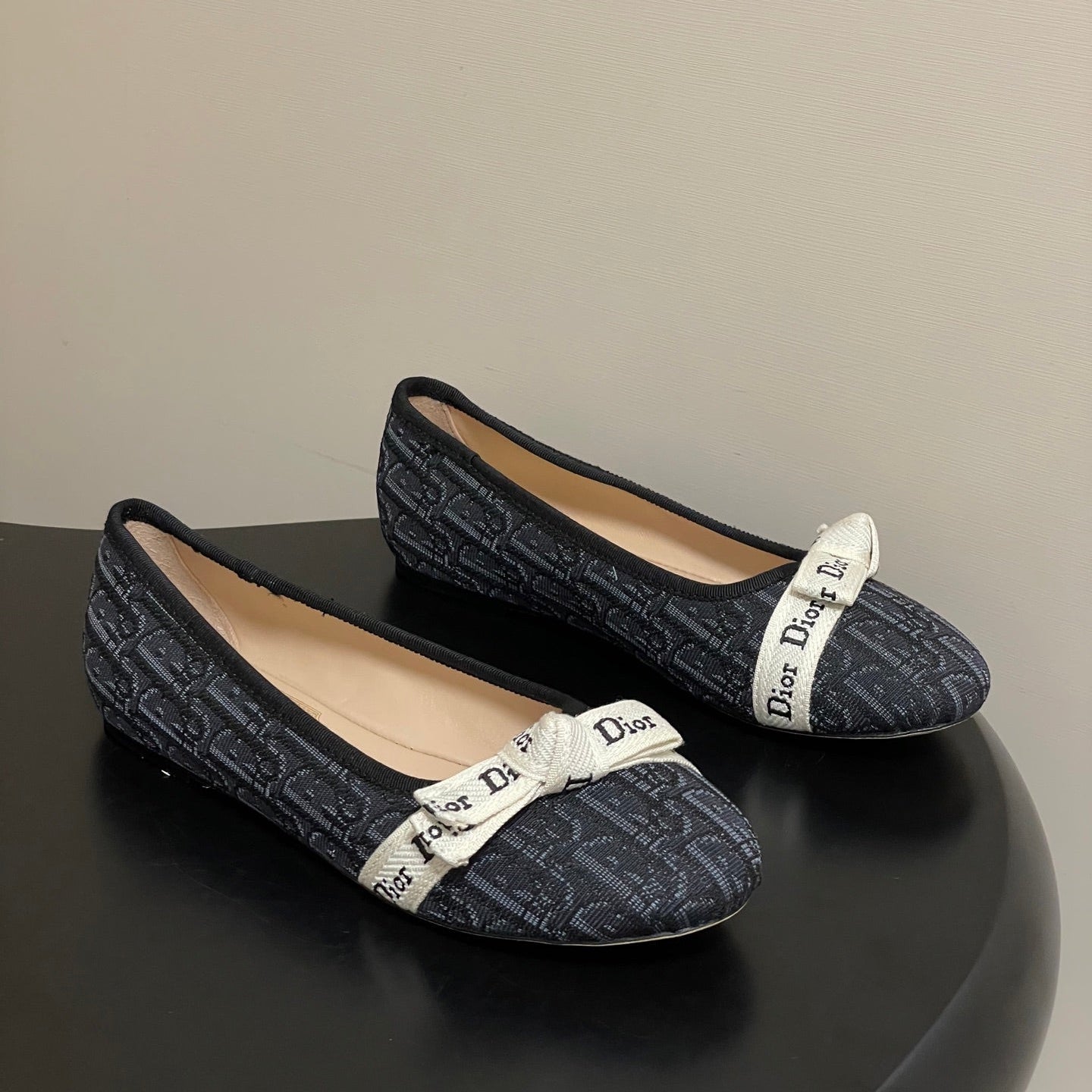CD J'Adior Ballet Flat Black Cotton 834925