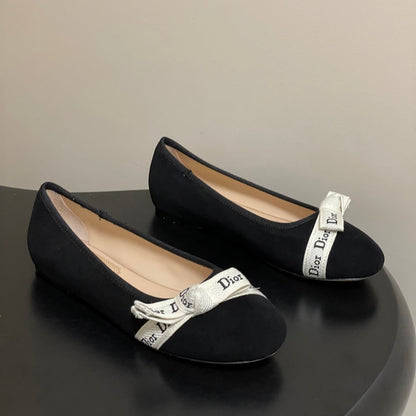 CD J'Adior Ballet Flat Black Suede 834927