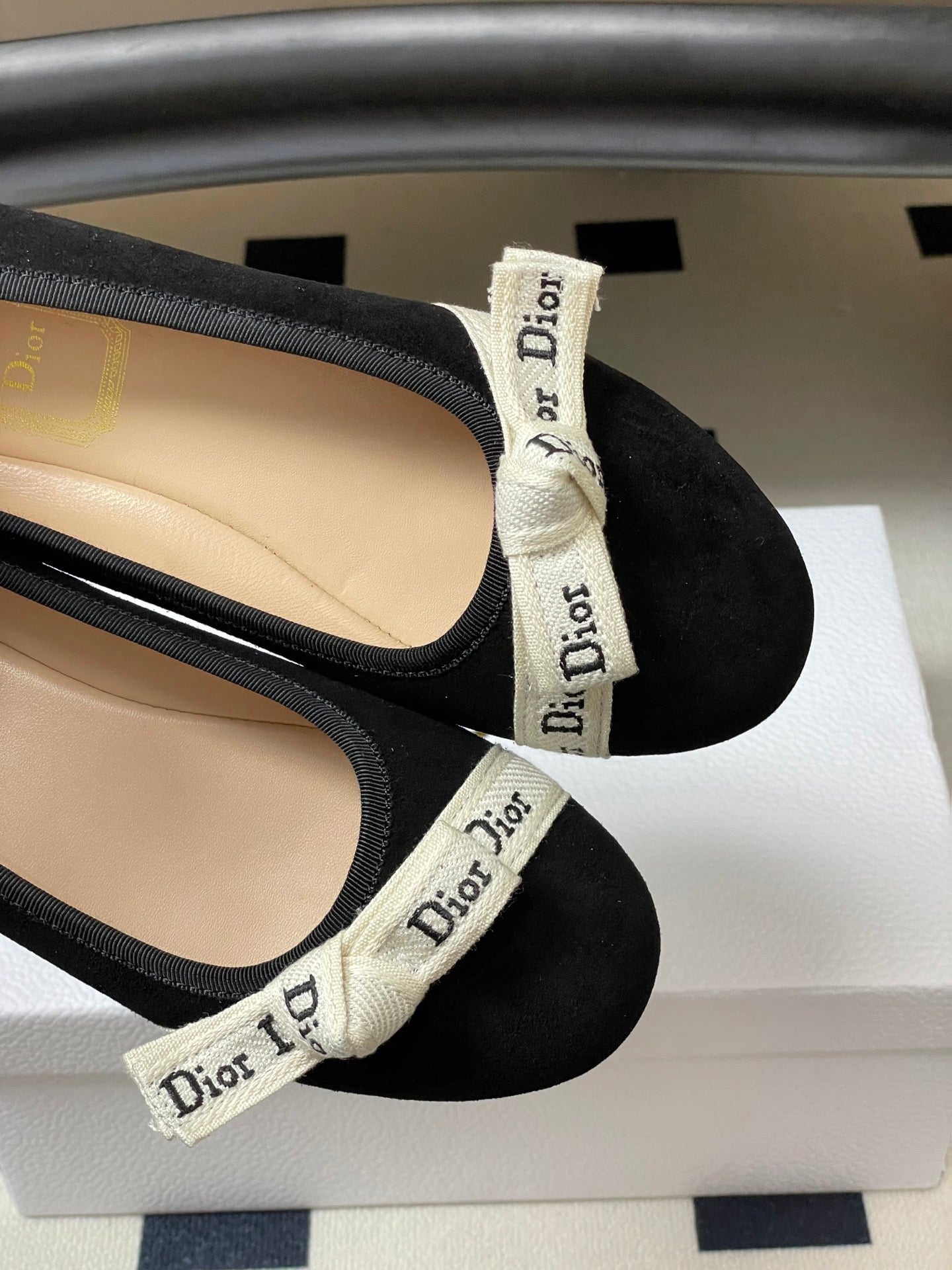 CD J'Adior Ballet Flat Black Suede 834927