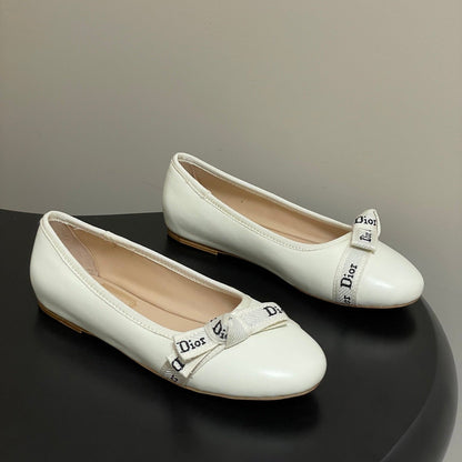 CD J'Adior Ballet Flat Cream Lambskin 834929