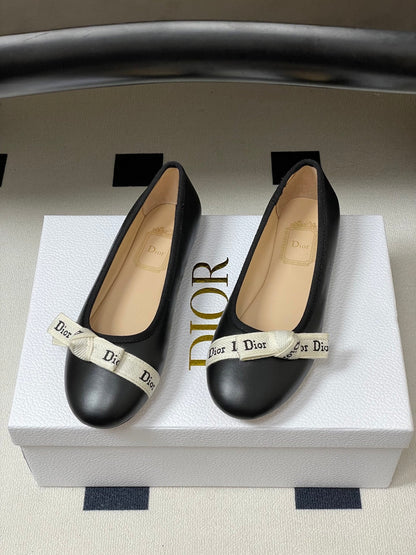 CD J'Adior Ballet Flat Black Lambskin 834930