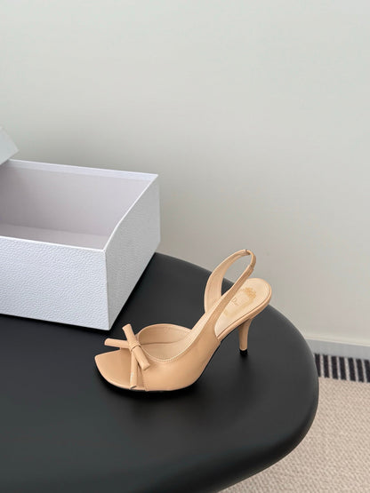 CD SS26 Mary Jane Sandals 8.5cm Beige Sheepskin 605820