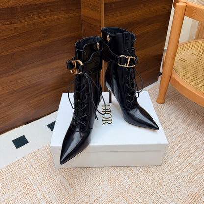 CD 26s D-Legacy Ankle Boots 8cm Black Patent Leather 973981