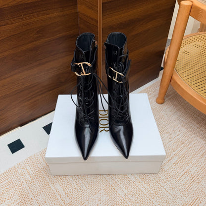 CD 26s D-Legacy Ankle Boots 8cm Black Patent Leather 973981