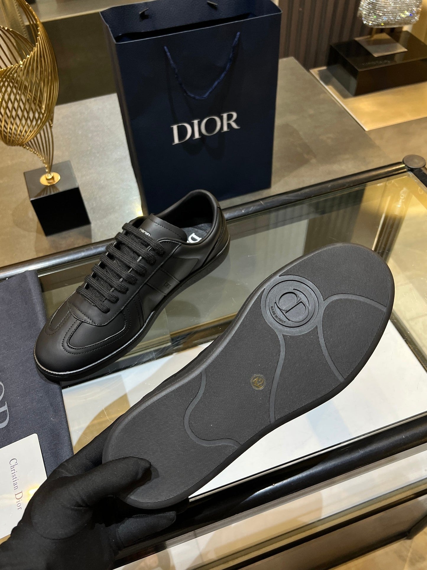 CD 26s B01 Matchpoint Sneaker Black Calfskin 924611