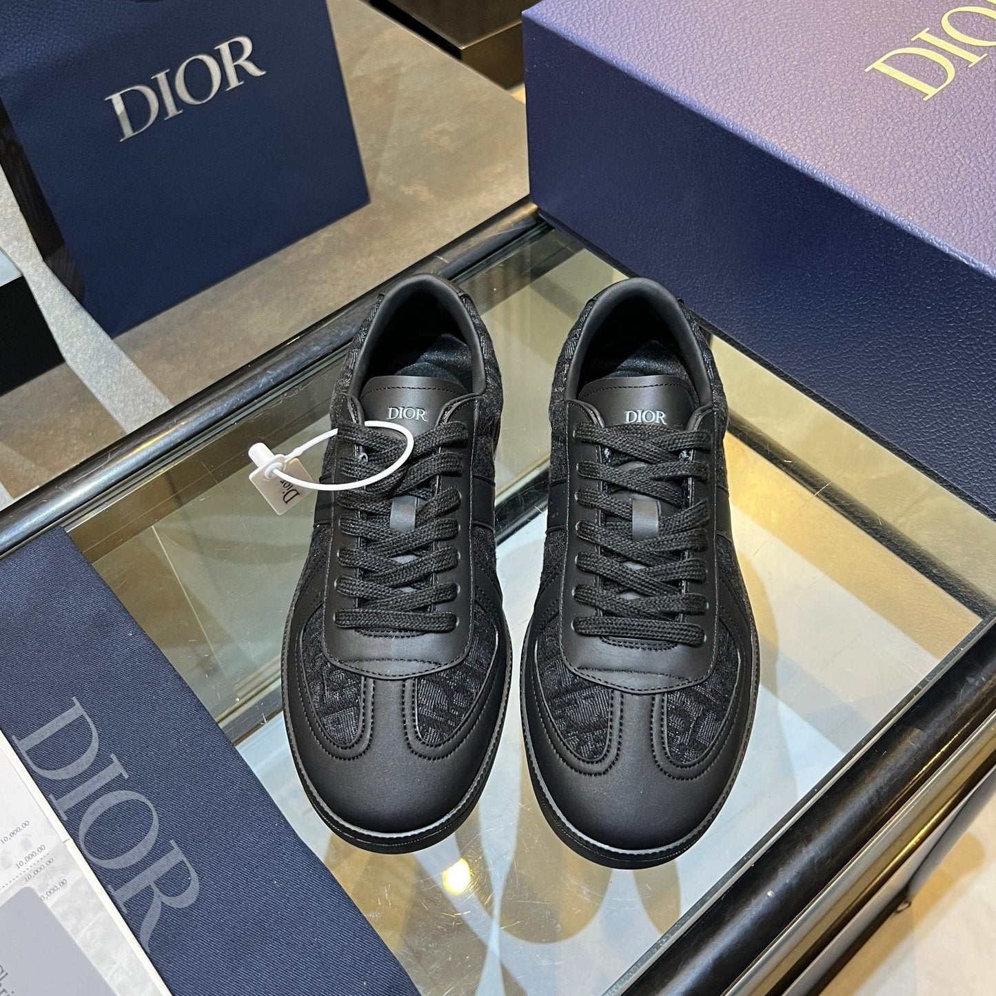 CD 26s B01 Matchpoint Sneaker Black Calfskin Fabric 924617