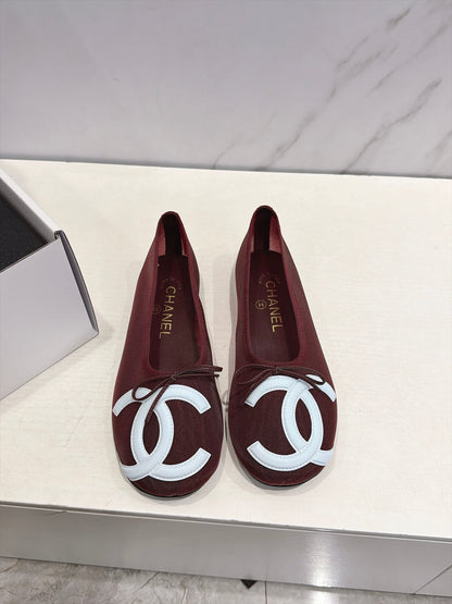 CC 26s Coco Beach Ballet Flats Burgundy Mesh 937753