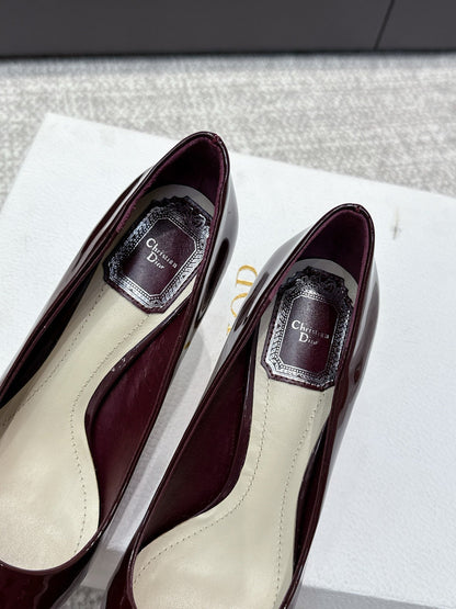 CD 26s High Heels Pump 85 Dark Burgundy Patent Leather 661473