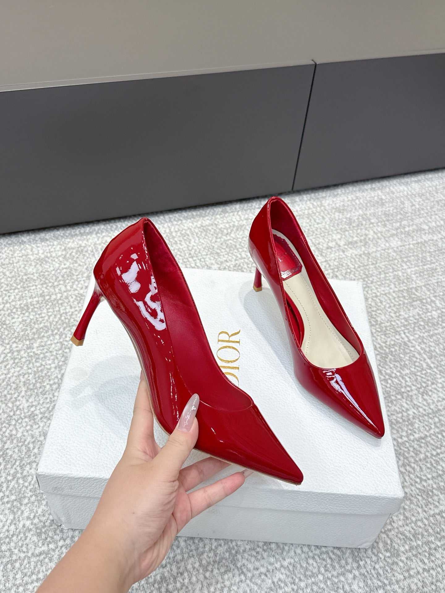 CD 26s High Heels Pump 85 Red Patent Leather 661474