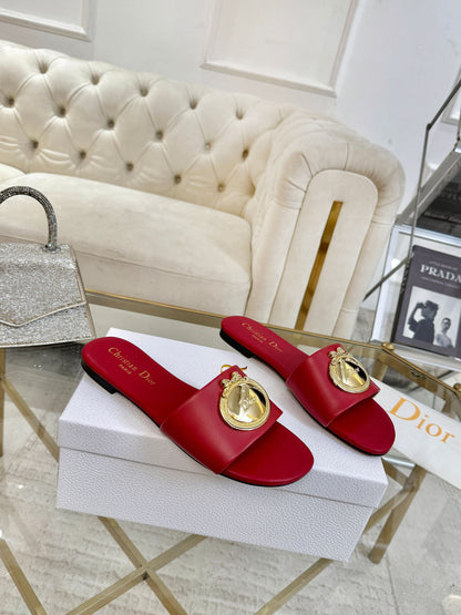 CD 26s Sandals Red Leather 667120