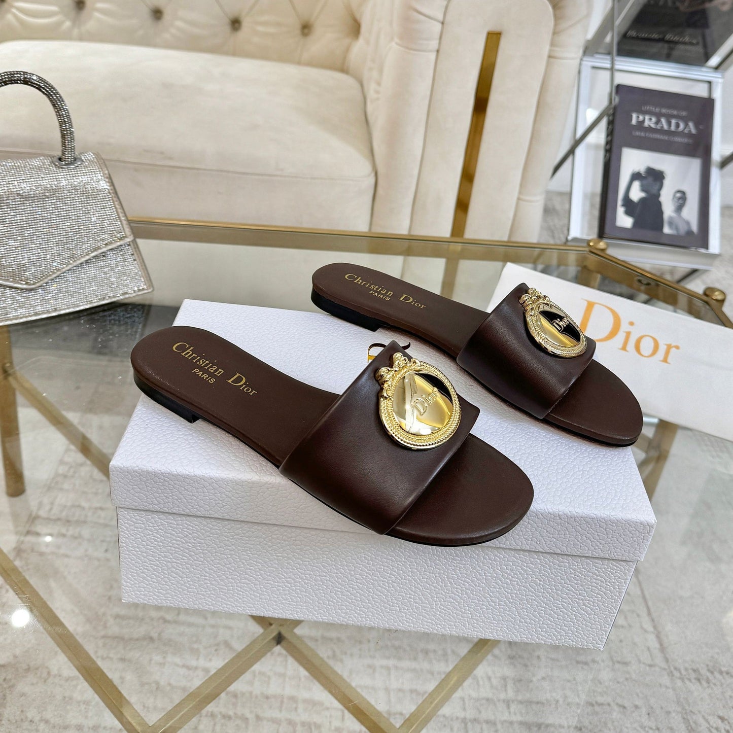 CD 26s Sandals Chocolate Leather 667119
