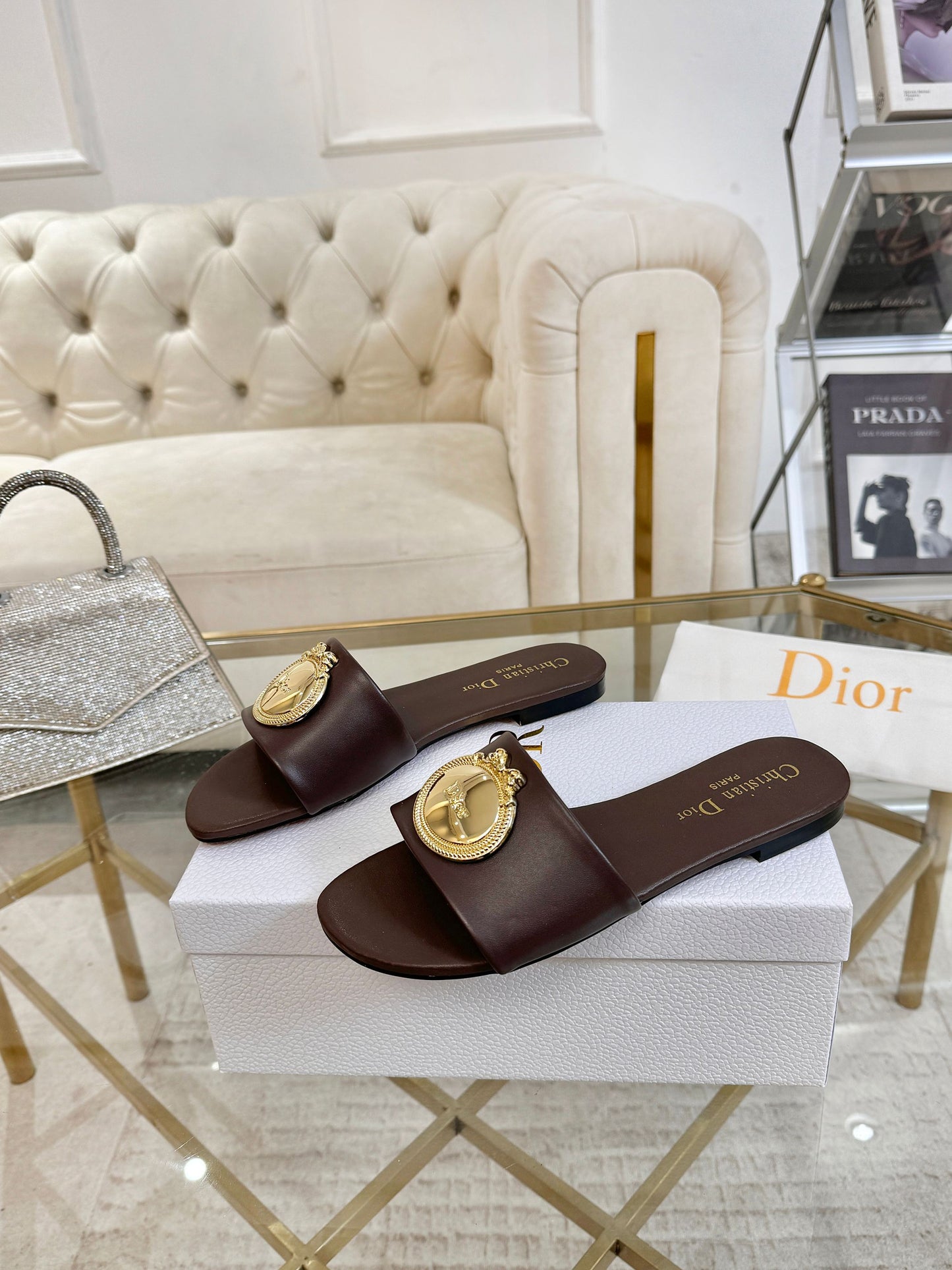 CD 26s Sandals Chocolate Leather 667119