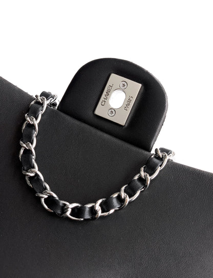 CC Classic Flap Bag  full diamond black calfskin