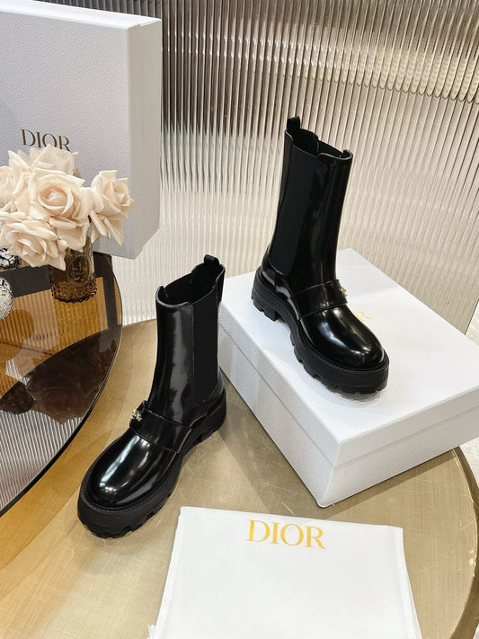 CD 25 short boots black calfskin 438779