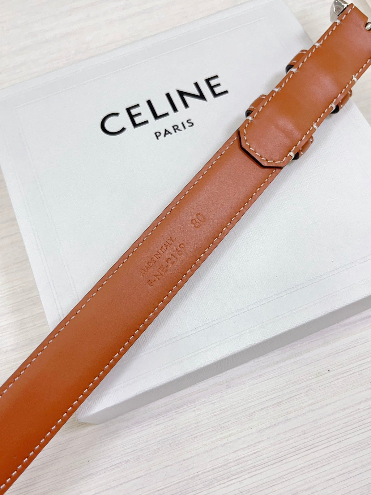 CEL Silver Western 25mm Belt Brown Cowhide 181046