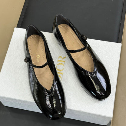 CD New Ballet Flat Black Patent Leather 561789