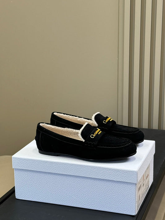 CD Alps Dior Boy Loafer Black Suede Wool 561810