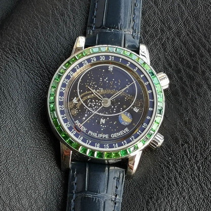 Patek Philippe Celestial Grand Complication 44mm Green Gemstones Blue Dial
