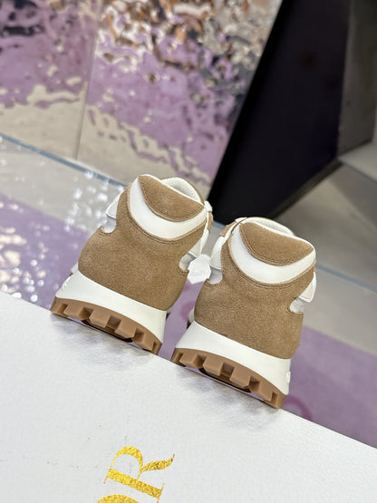 CD C'est Dior Sneaker Taupe White Mesh Suede Calfskin 546577