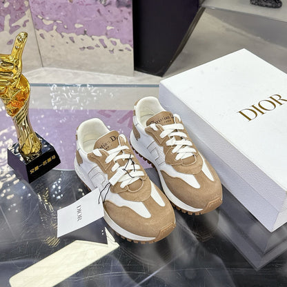 CD C'est Dior Sneaker Taupe White Mesh Suede Calfskin 546577
