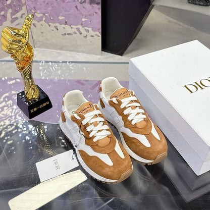 CD C'est Dior Sneaker  Brown White Mesh Suede Calfskin 546578