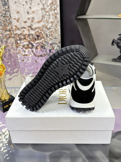 CD C'est Dior Sneaker  Black White Mesh Suede Calfskin 546579
