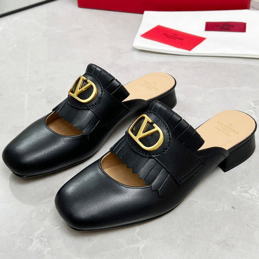 VT 25 Signature Mule Loafer Black Calf Leather 293945