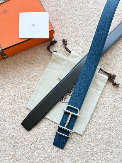HM Royal Buckle Belt 38mm Prussian blue Leather 187520