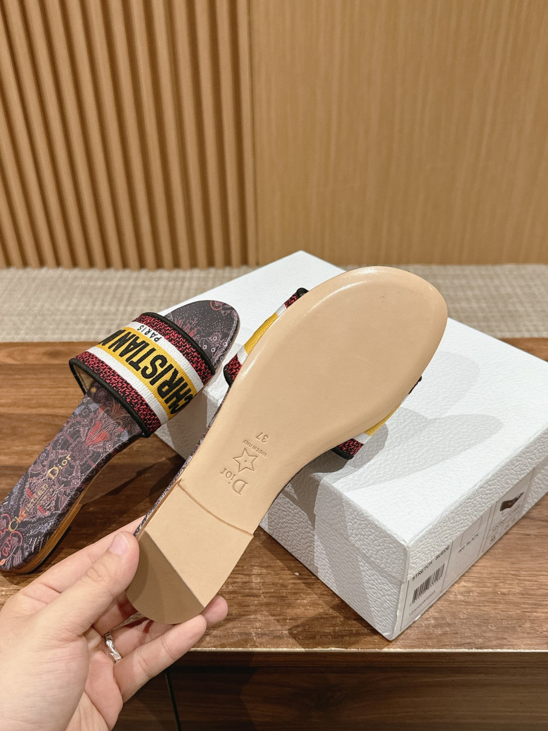 CD 26s Slide Sandals In Multicolor Toile Print Logo