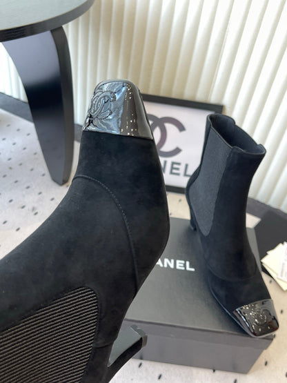 CC 26s Chelsea Ankle Boots 6cm Black Suede 105780