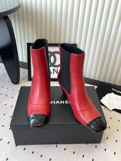 CC 26s Chelsea Ankle Boots 6cm Red Sheepskin SHW 105780