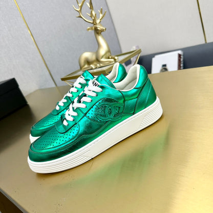 CC 26s Low Top Sneakers Metallic Leather 980936