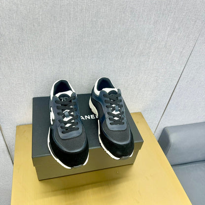 CC 26s Metallic Casual Sneakers Black Mesh Suede Leather 981003