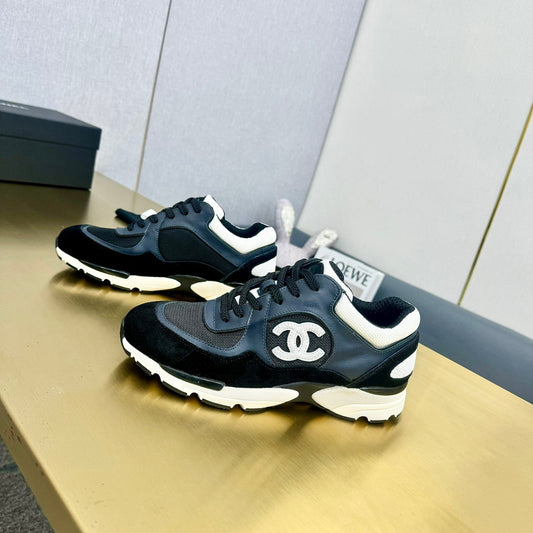 CC 26s Metallic Casual Sneakers Black Mesh Suede Leather 981003