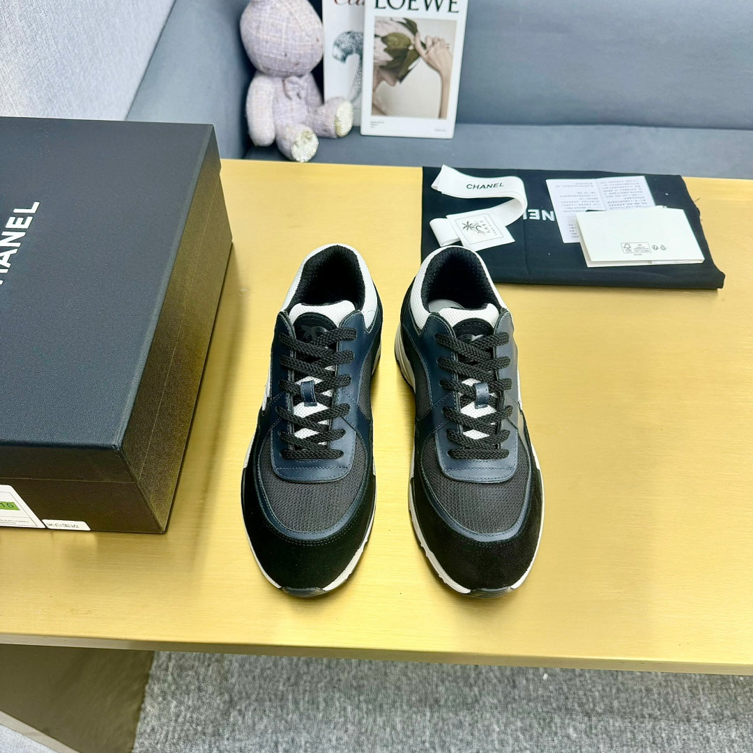 CC 26s Metallic Casual Sneakers Black Mesh Suede Leather 981003