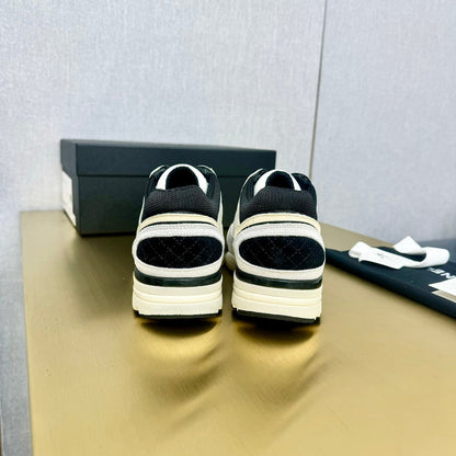 CC 26s Metallic Casual Sneakers Black Cream Mesh Suede Leather 981005