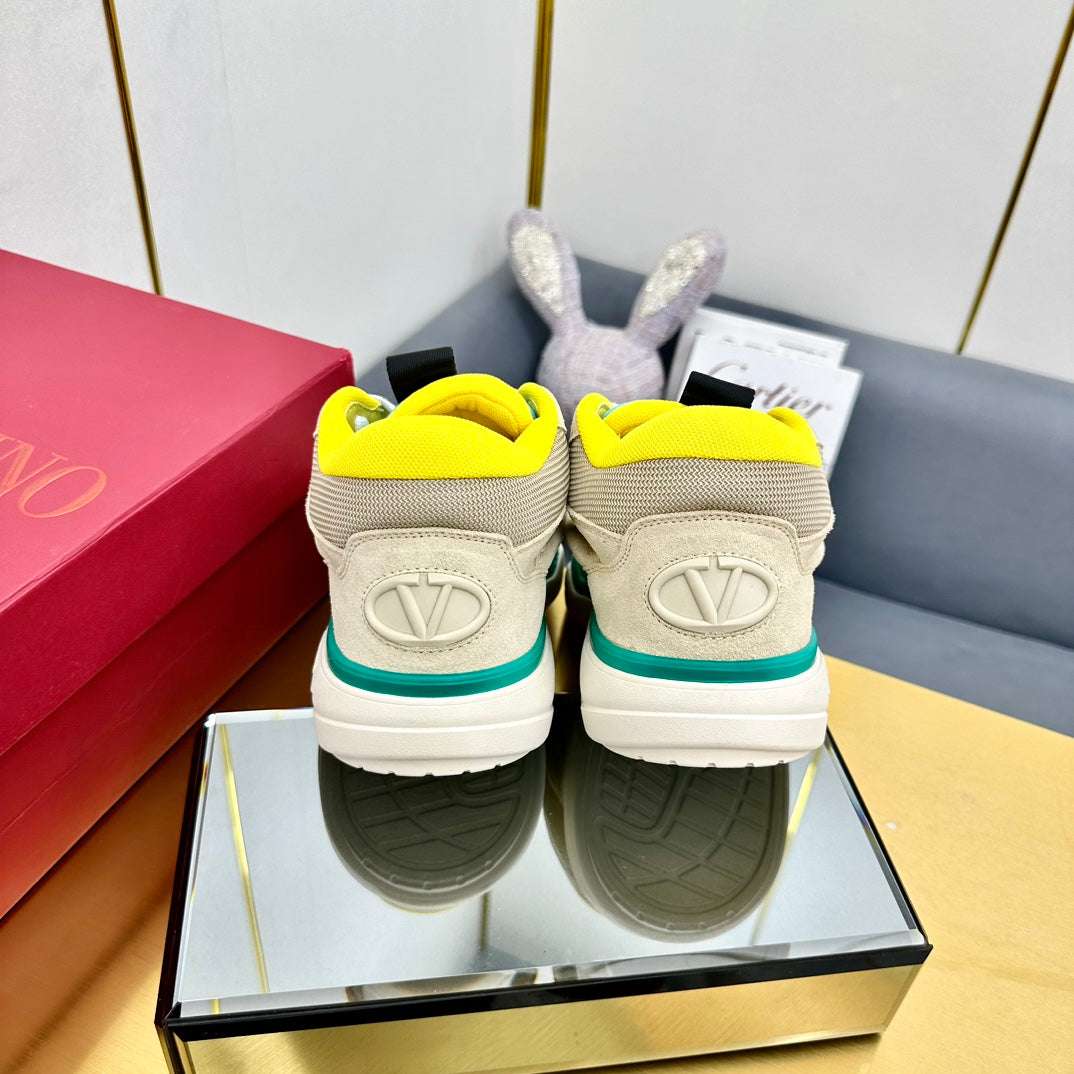 Mid-top Runboot Split Leather Sneaker 30mm Beige Suede 994551